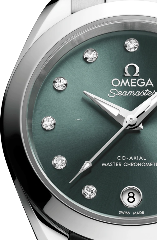 Omega,Aqua Terra 30mm,30mm,Stainless Steel,Green,Automatic,Day,Anti-magnetic,220,220.10.30.20.60.001