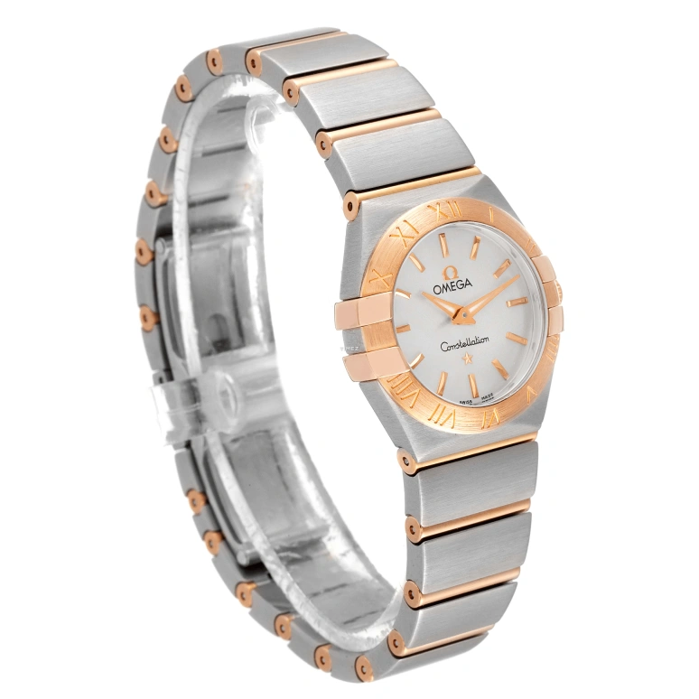 Omega,Constellation 24mm,24mm,Red Gold,Stainless Steel,Silver,Quartz,30000hours,In-house Caliber,123,123.20.24.60.02.001