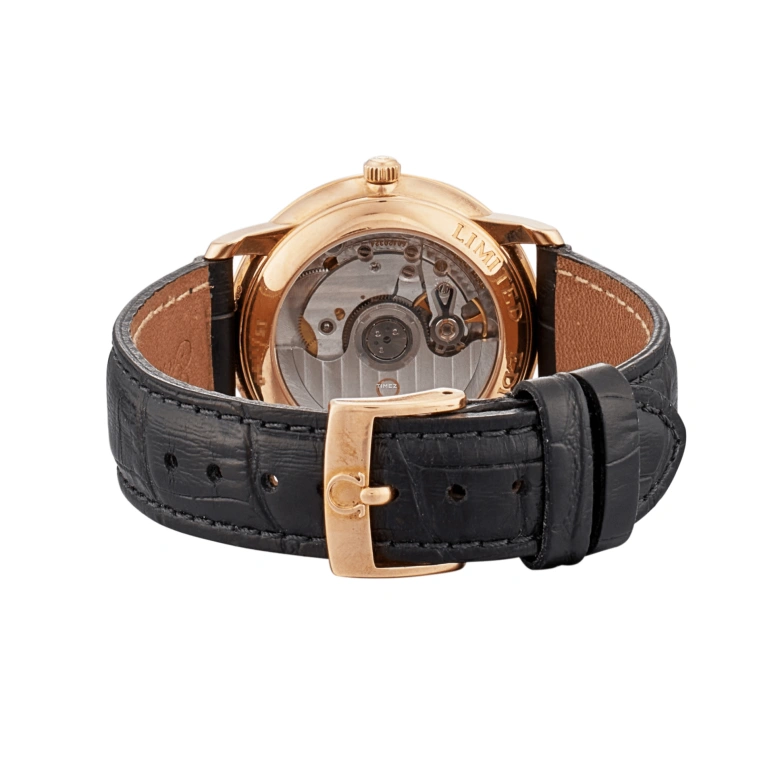 Omega,De Ville 34.70mm,34.70mm,Pink Gold,Black,Automatic,Day,44hours,4601,4601.54.01