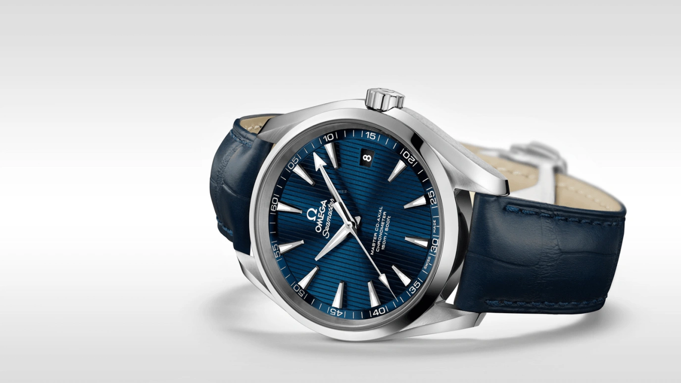 Omega,Aqua Terra 41.50mm,41.50mm,Stainless Steel,Blue,Automatic,Date,Co-Axial Escapement,231,231.13.42.21.03.001