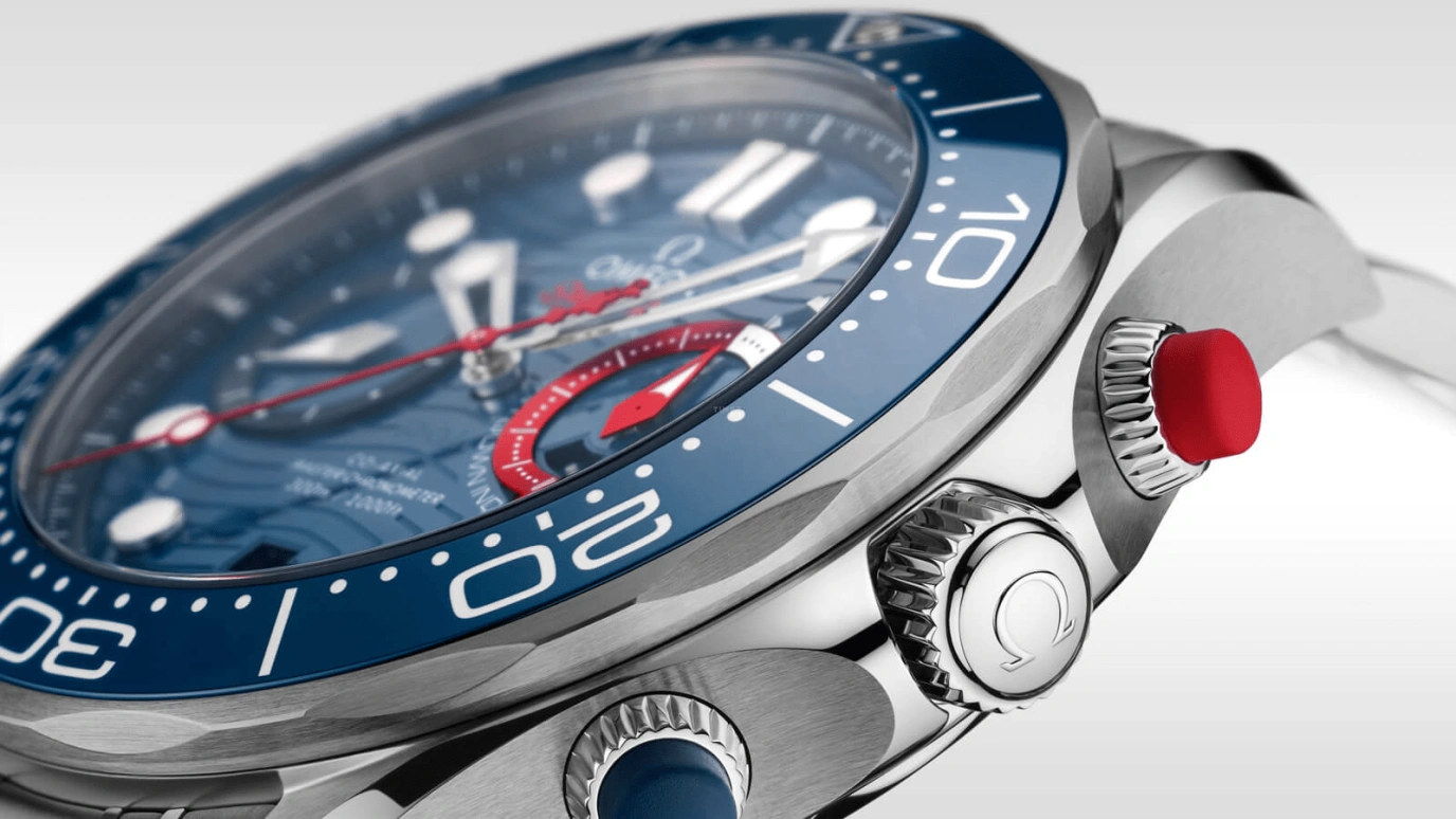 Omega,Seamaster Diver 300M 44mm,44mm,Stainless Steel,Blue,Automatic,Chronograph,Date,Co-Axial Escapement,Column Wheel,60hours,In-house Caliber,210,210.30.44.51.03.002