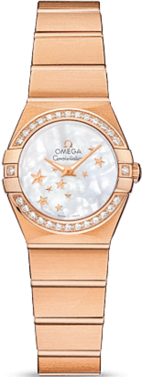 Omega,Constellation 24mm,24mm,Red Gold,White,Quartz,30000hours,In-house Caliber,123,123.55.24.60.05.003