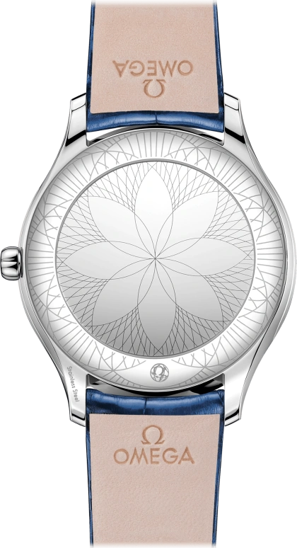 Omega,Trésor 39mm,39mm,Stainless Steel,Blue,Quartz,Day,Zodiac Indications,428,428.18.39.60.03.001