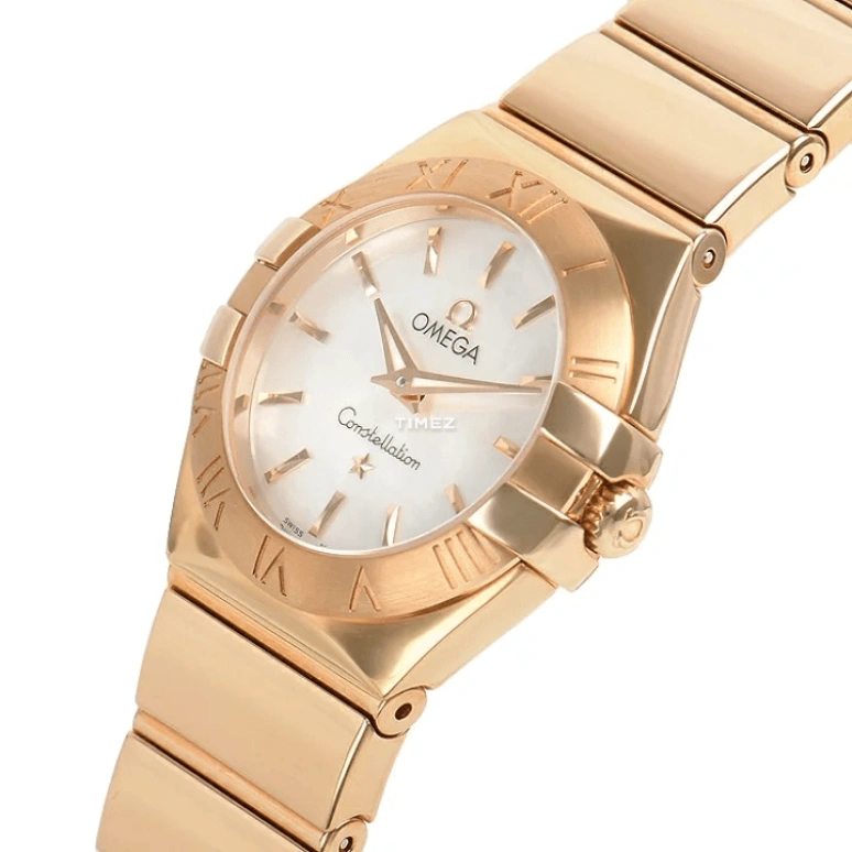 Omega,Constellation 24mm,24mm,Red Gold,White,Quartz,30000hours,In-house Caliber,123,123.50.24.60.05.003