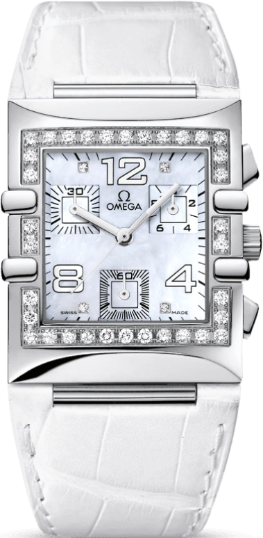 Omega,Constellation 28mm,28mm,Stainless Steel,White,Quartz,Chronograph,In-house Caliber,1847,1847.75.36