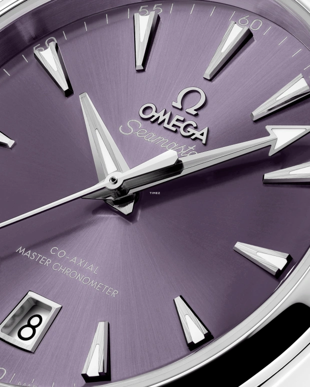 Omega,Seamaster 38mm,38mm,Stainless Steel,Purple,Automatic,Day,Anti-magnetic,220,220.10.38.20.10.004