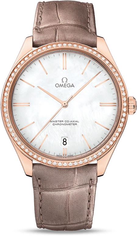 Omega,Trésor 40mm,40mm,Sedna Gold,White,Handwound,Date,Co-Axial Escapement,432,432.58.40.21.05.003