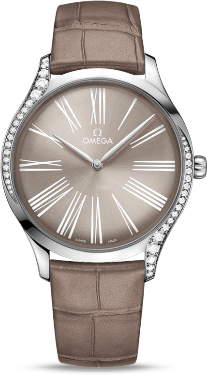 Omega,Trésor 39mm,39mm,Stainless Steel,Grey,Quartz,Day,Zodiac Indications,428,428.18.39.60.13.001