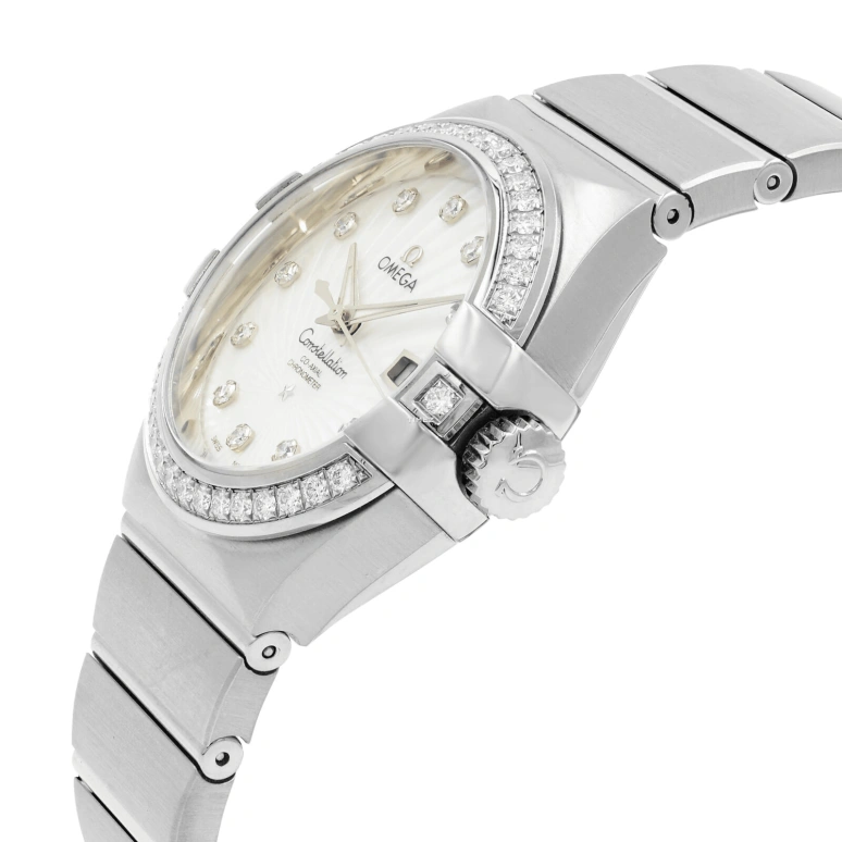 Omega,Constellation 31mm,31mm,White Gold,White,Automatic,Day,50hours,123,123.55.31.20.55.003