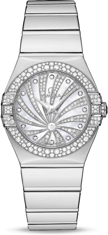 Omega,Constellation 27mm,27mm,White Gold,White,Quartz,30000hours,In-house Caliber,123,123.55.27.60.55.014