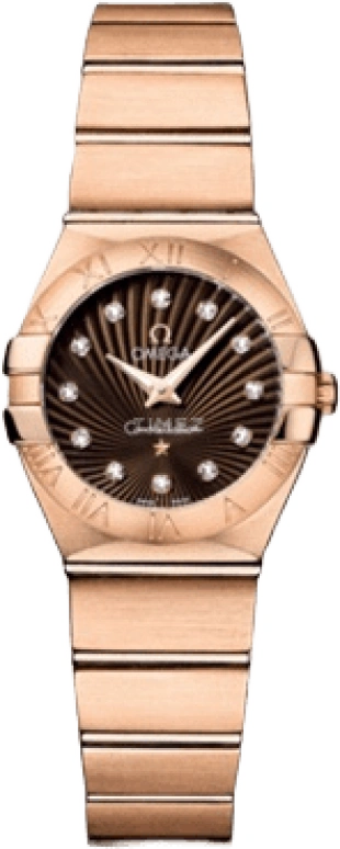 Omega,Constellation 24mm,24mm,Red Gold,Brown,Quartz,30000hours,In-house Caliber,123,123.50.24.60.63.001