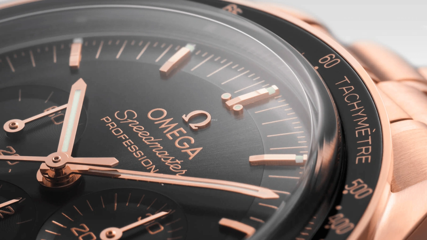 Omega,Speedmaster 42mm,42mm,Sedna Gold,Black,Handwound,Chronograph,50hours,310,310.60.42.50.01.001