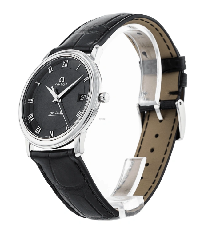 Omega,De Ville 34.40mm,34.40mm,Stainless Steel,Black,Quartz,Day,30000hours,4810,4810.52.01