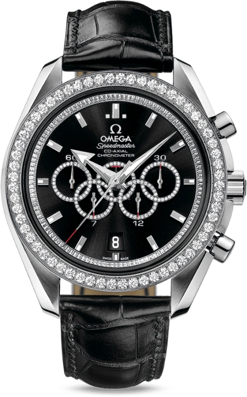 Omega,Speedmaster (Non-Moonwatch) 44.20mm,44.20mm,White Gold,Black,Automatic,Chronograph,Date,Co-Axial Escapement,Column Wheel,52hours,In-house Caliber,321,321.58.44.52.51.001