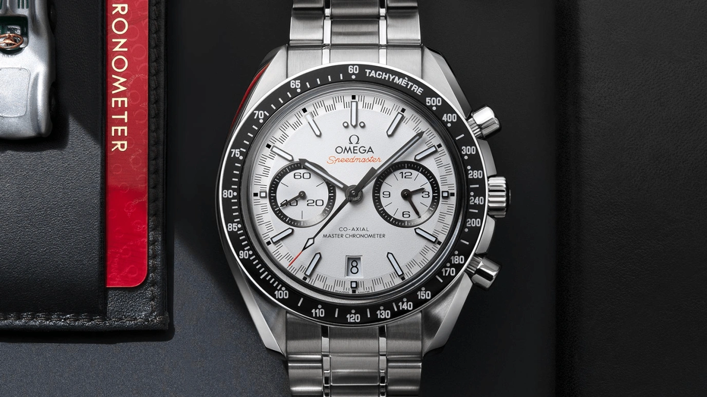 Omega,Speedmaster (Non-Moonwatch) 44.25mm,44.25mm,Stainless Steel,White,Automatic,Chronograph,Date,Co-Axial Escapement,Column Wheel,60hours,In-house Caliber,329,329.30.44.51.04.001