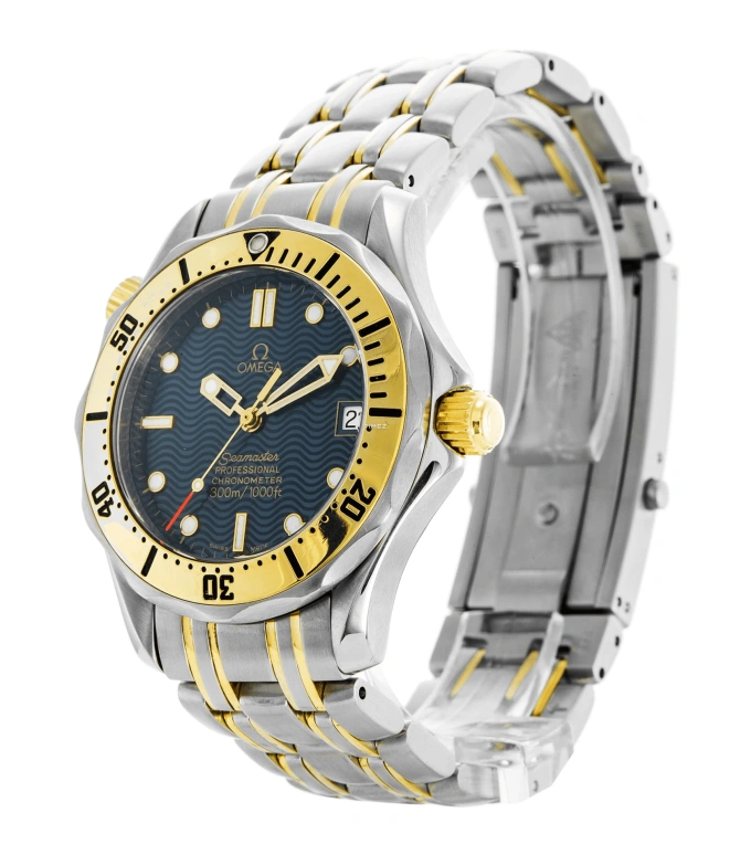 Omega,Seamaster Diver 300M 36.25mm,36.25mm,Yellow Gold,Stainless Steel,Blue,Automatic,Day,44hours,2352,2352.80.00