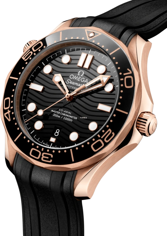 Omega,Seamaster Diver 300M 42mm,42mm,Sedna Gold,Black,Automatic,Day,Anti-magnetic,210,210.62.42.20.01.002