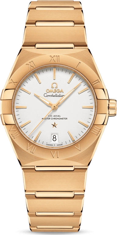Omega,Constellation 36mm,36mm,Yellow Gold,Silver,Automatic,Date,Co-Axial Escapement,131,131.50.36.20.02.002