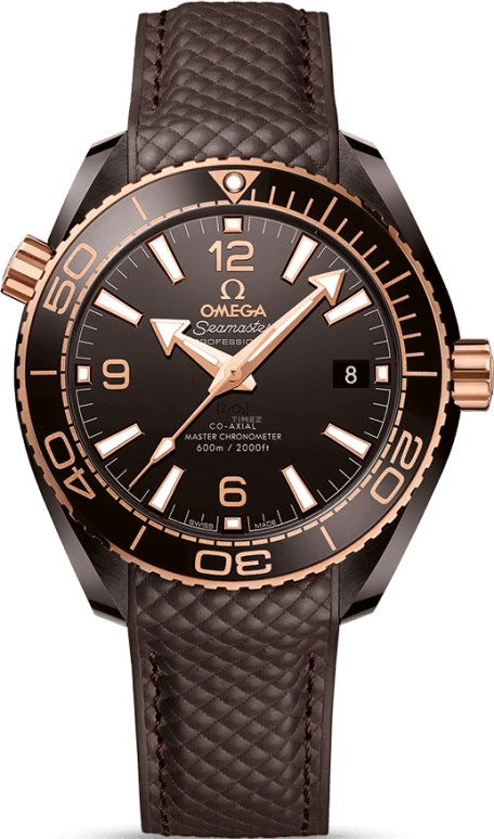 Omega,Seamaster Planet Ocean 39.50mm,39.50mm,Ceramic,Sedna Gold,Black,Automatic,Date,Co-Axial Escapement,215,215.62.40.20.13.001