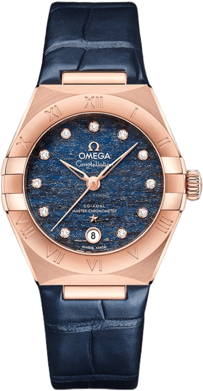 Omega,Constellation 29mm,29mm,Sedna Gold,Blue,Automatic,Date,Co-Axial Escapement,131,131.53.29.20.99.001