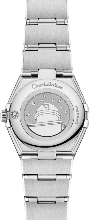 Omega,Constellation 25mm,25mm,Stainless Steel,White,Quartz,In-house Caliber,Sapphire,Crystal Glass,131,131.15.25.60.55.002