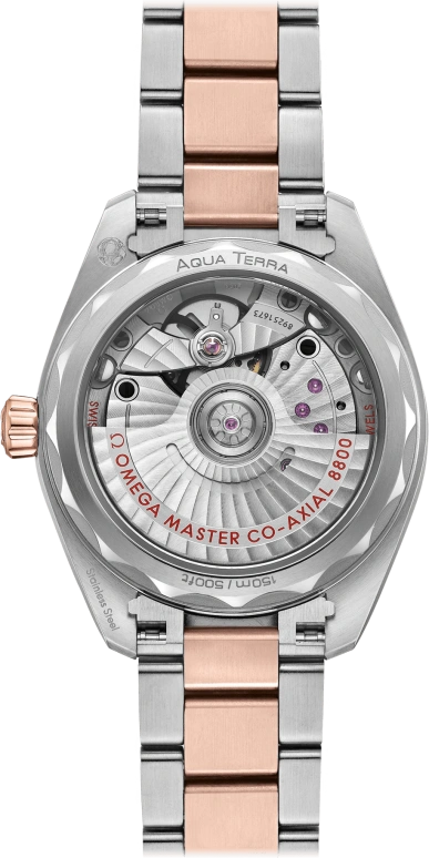 Omega,Aqua Terra 34mm,34mm,Sedna Gold,Stainless Steel,Grey,Automatic,Date,Co-Axial Escapement,220,220.20.34.20.06.001