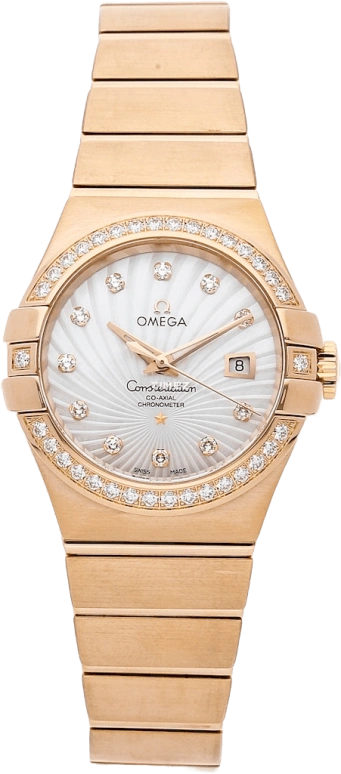 Omega,Constellation 31mm,31mm,Red Gold,White,Automatic,Day,50hours,123,123.55.31.20.55.001