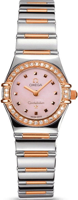Omega,Constellation 22.50mm,22.50mm,Red Gold,Stainless Steel,Pink,Quartz,Day,30000hours,1368,1368.73.00