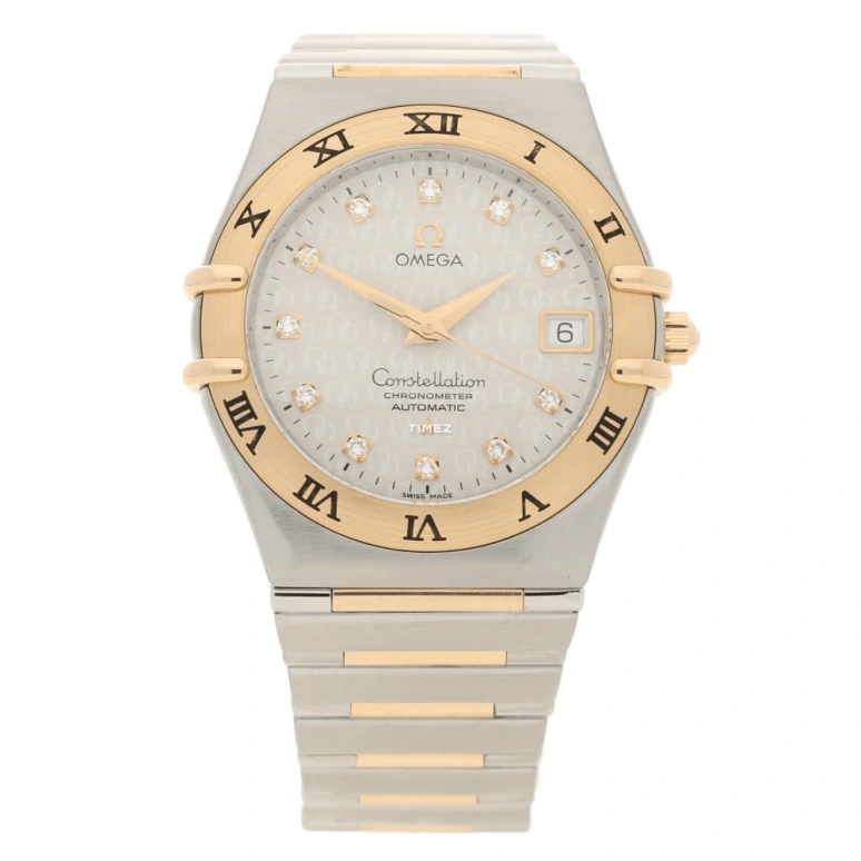 Omega,Constellation 35.50mm,35.50mm,Stainless Steel,Red Gold,White,Automatic,Day,44hours,1304,1304.35.00
