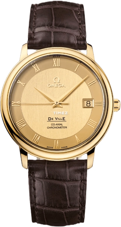 Omega,De Ville 36.50mm,36.50mm,Yellow Gold,Champagne,Automatic,Day,48hours,4617,4617.11.02