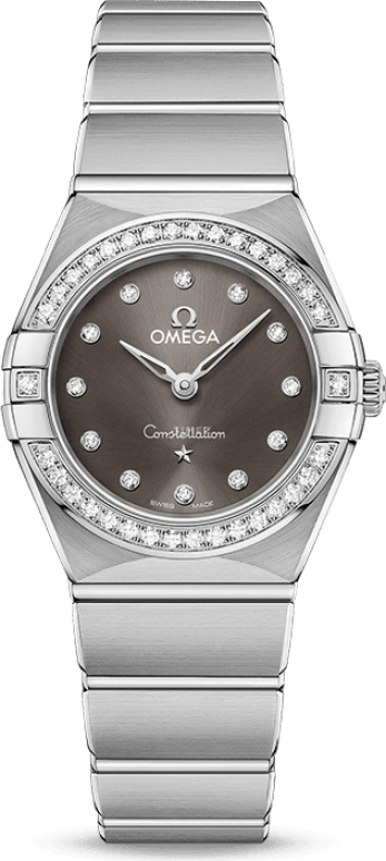 Omega,Constellation 25mm,25mm,Stainless Steel,Grey,Quartz,Day,Zodiac Indications,131,131.15.25.60.56.001