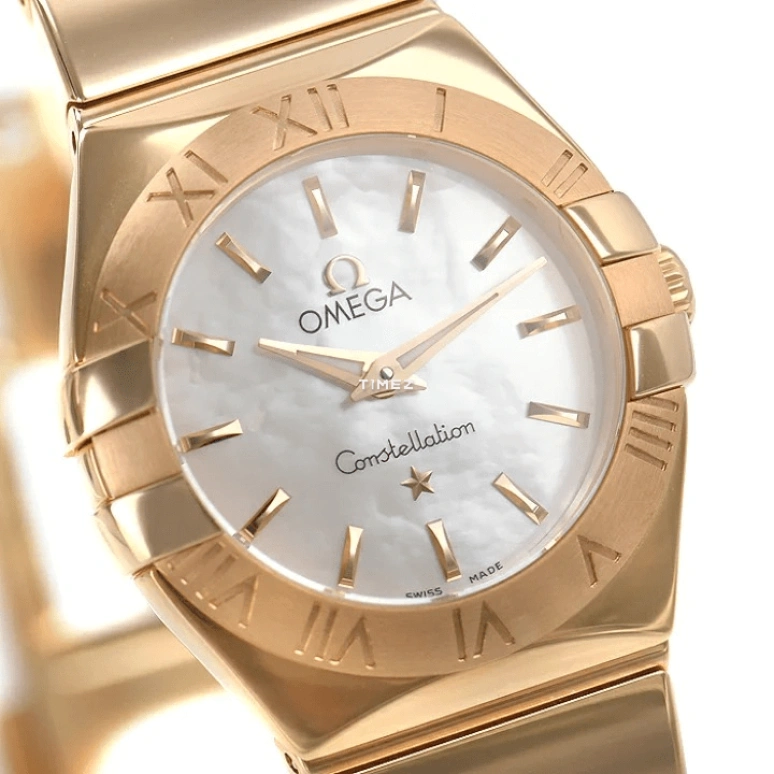 Omega,Constellation 24mm,24mm,Red Gold,White,Quartz,30000hours,In-house Caliber,123,123.50.24.60.05.003