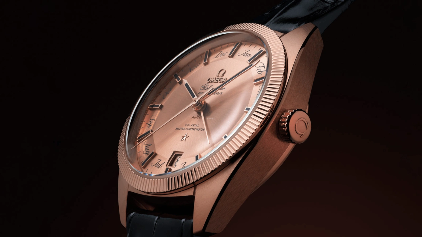 Omega,Globemaster 41mm,41mm,Sedna Gold,Rose,Automatic,Annual Calendar,Month,Date,Zodiac Indications,60hours,In-house Caliber,130,130.53.41.22.99.002