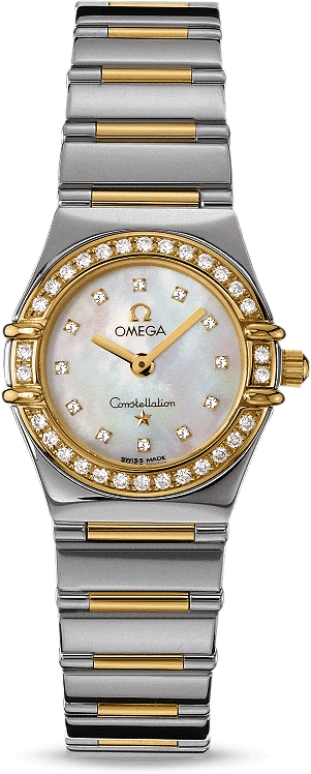 Omega,Constellation 22.50mm,22.50mm,Yellow Gold,Stainless Steel,White,Quartz,Day,30000hours,1365,1365.75.00