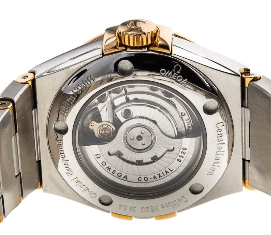 Omega,Constellation 31mm,31mm,Red Gold,Stainless Steel,White,Automatic,Day,50hours,123,123.20.31.20.55.001