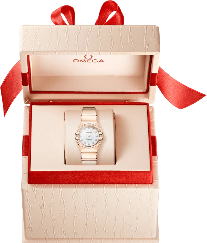 Omega,Constellation 25mm,25mm,Moonshine Gold,Silver White,White,Quartz,In-house Caliber,Sapphire,Crystal Glass,131,131.55.25.60.55.003
