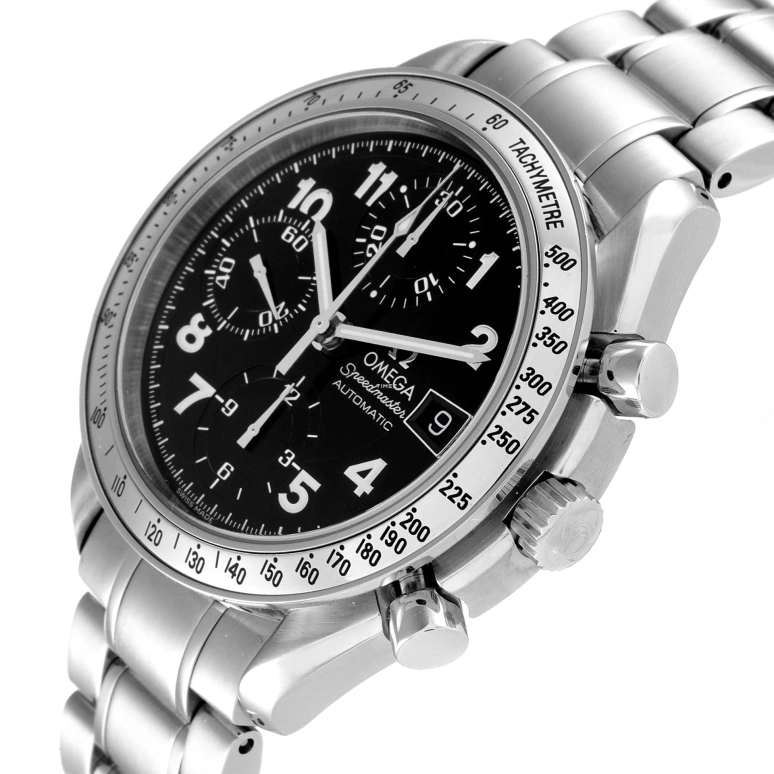 Omega,Speedmaster 39mm,39mm,Stainless Steel,Black,Automatic,Chronograph,Day,3513,3513.52.00