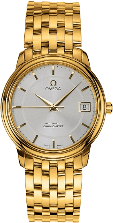 Omega,De Ville 34.70mm,34.70mm,Yellow Gold,White,Automatic,Date,44hours,4100,4100.31.00
