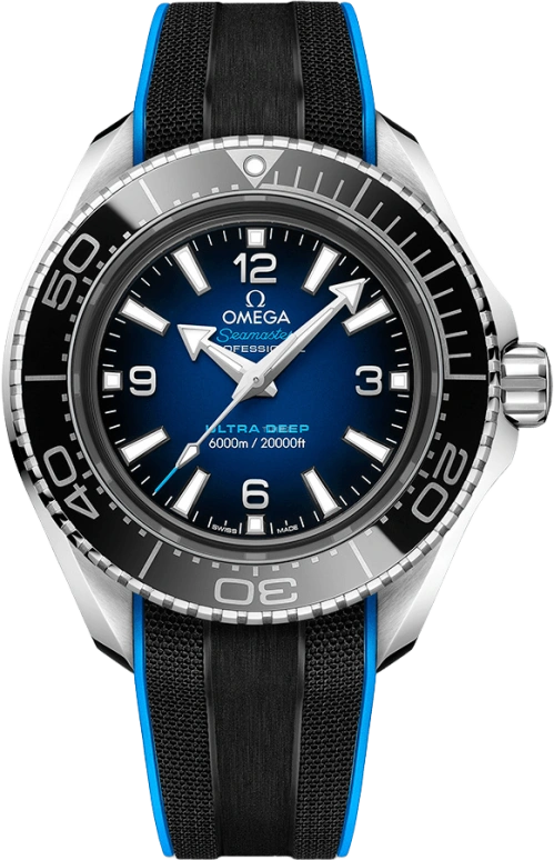 Omega,Seamaster Planet Ocean 45.50mm,45.50mm,Titanium,Ceramic,Stainless Steel,Blue,Automatic,Co-Axial Escapement,60hours,215,215.32.46.21.03.001