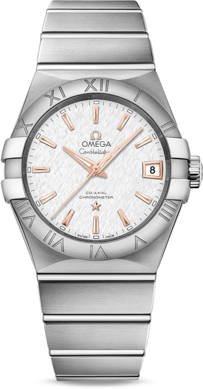 Omega,Constellation 38mm,38mm,Stainless Steel,Silver,Automatic,Date,Co-Axial Escapement,123,123.10.38.21.02.002