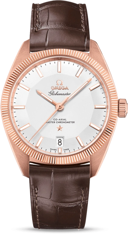 Omega,Globemaster 39mm,39mm,Sedna Gold,Silver,Automatic,Date,Co-Axial Escapement,130,130.53.39.21.02.001