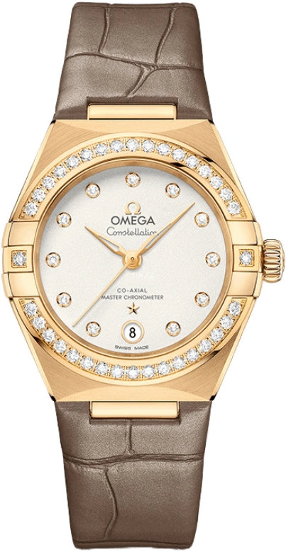 Omega,Constellation 29mm,29mm,Yellow Gold,Silver,Automatic,Date,Co-Axial Escapement,131,131.58.29.20.52.001