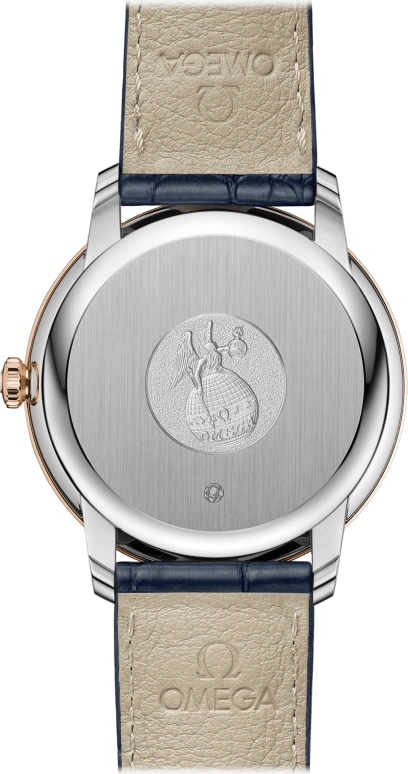 Omega,De Ville 39.50mm,39.50mm,Red Gold,Stainless Steel,Blue,Automatic,Date,Co-Axial Escapement,424,424.23.40.20.03.001