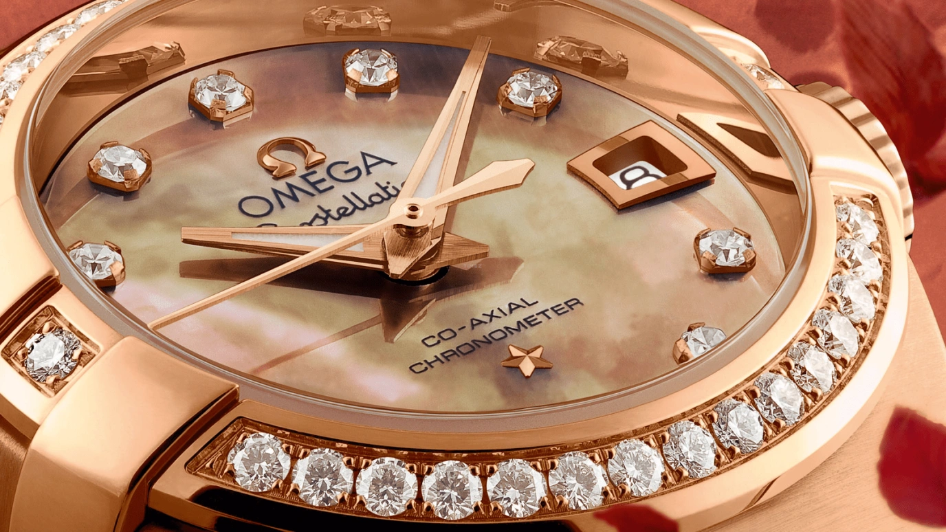 Omega,Constellation 27mm,27mm,Red Gold,Brown,Automatic,Date,Co-Axial Escapement,123,123.55.27.20.57.001