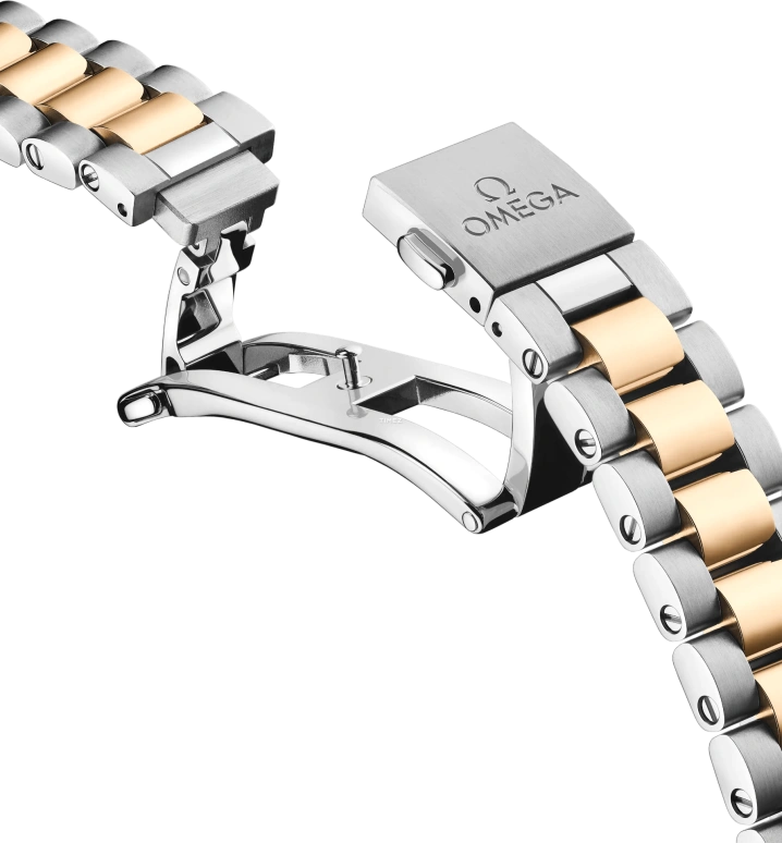 Omega,Aqua Terra 30mm,30mm,Stainless Steel,Moonshine Gold,White,Automatic,Day,Anti-magnetic,220,220.25.30.20.55.001