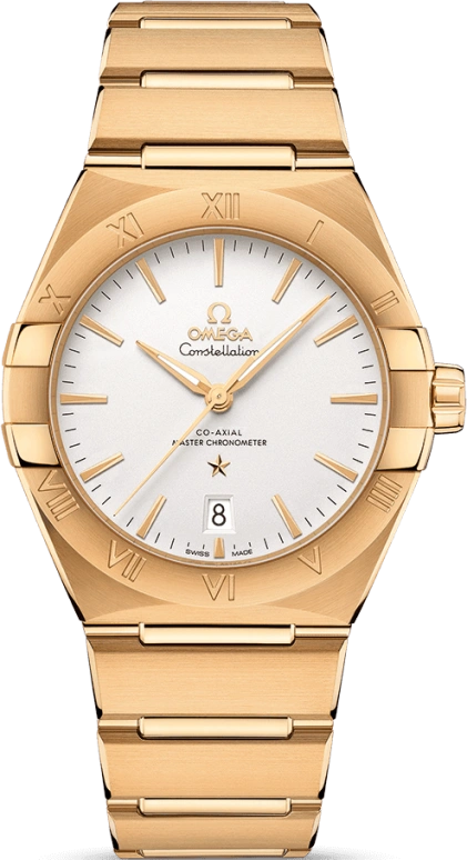 Omega,Constellation 39mm,39mm,Yellow Gold,Silver,Automatic,Date,Co-Axial Escapement,131,131.50.39.20.02.002
