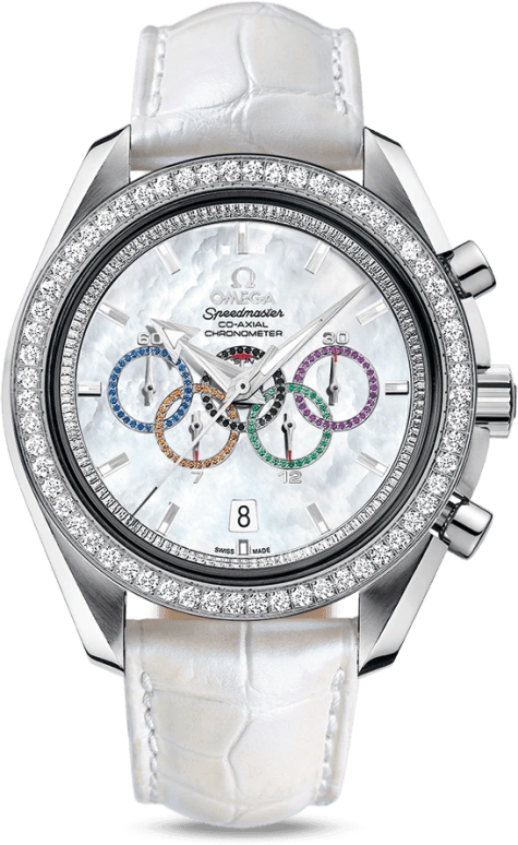 Omega,Speedmaster (Non-Moonwatch) 44.20mm,44.20mm,White Gold,White,Automatic,Chronograph,Date,Co-Axial Escapement,Column Wheel,52hours,In-house Caliber,321,321.58.44.52.55.001