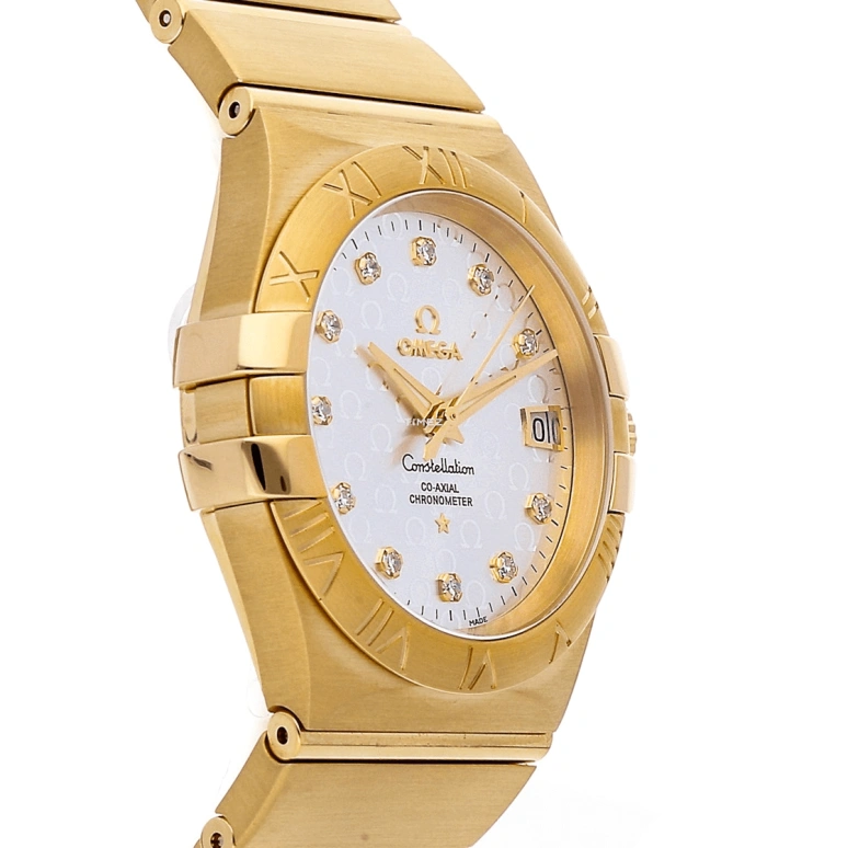 Omega,Constellation 35mm,35mm,Yellow Gold,Silver,Automatic,Day,48hours,123,123.50.35.20.52.004