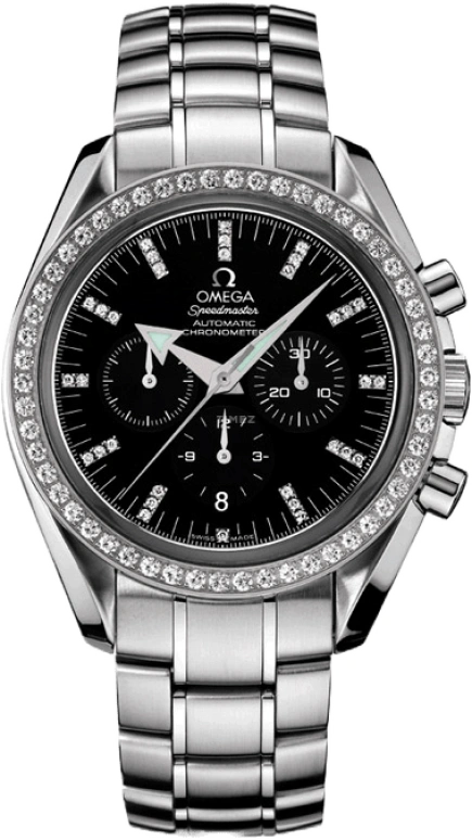 Omega,Speedmaster (Non-Moonwatch) 42mm,42mm,Stainless Steel,Black,Automatic,Chronograph,Date,Column Wheel,3555,3555.55.00