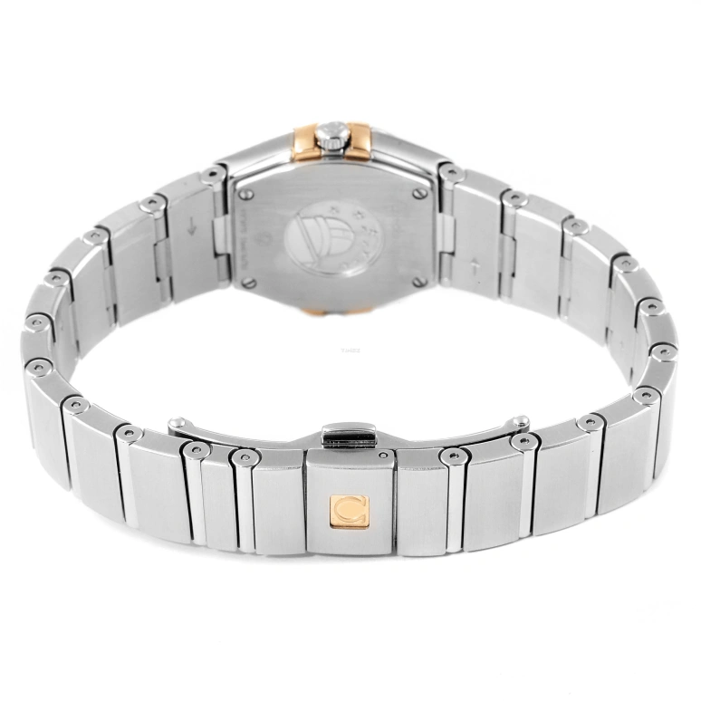 Omega,Constellation 24mm,24mm,Yellow Gold,Stainless Steel,Blue,Quartz,30000hours,In-house Caliber,123,123.20.24.60.53.002